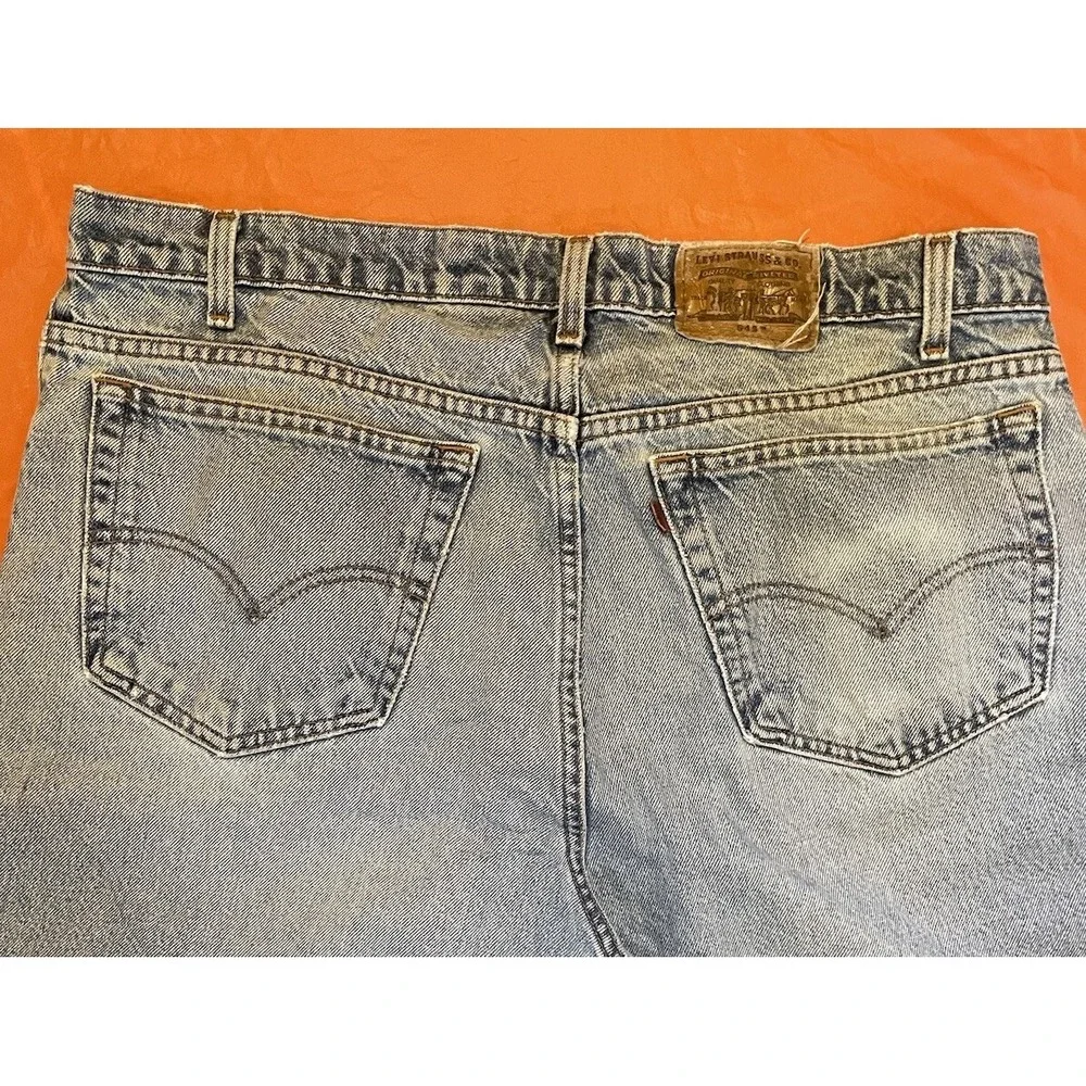 Vtg Levi's 545 Jeans Men 40x30 Blue Loose Fit Distressed Stained Grunge Cowboy‎